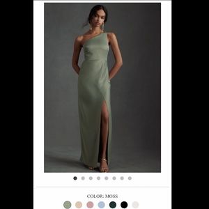 BHLDN Dylan dress in moss